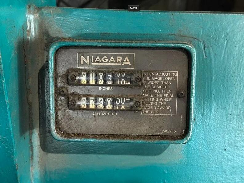 10 gauge x 8' Niagara #68, power squaring shear, 1982 - Image 10