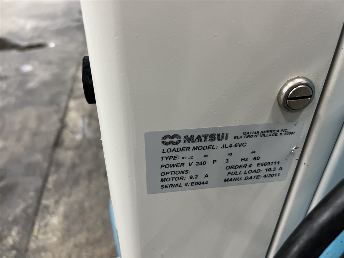 Matsui #JL4-6VL, vacuum loader, 230 V., 10.3 Amp, 24" x 24" x 54", 2011 - Image 5