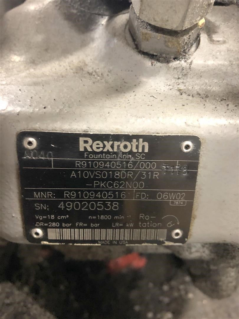 10 HP Rexroth, hydraulic power unit, A10VSO axial piston variable pump, 8.5 GPM, 20 gallon tank, 1750 RPM - Image 5