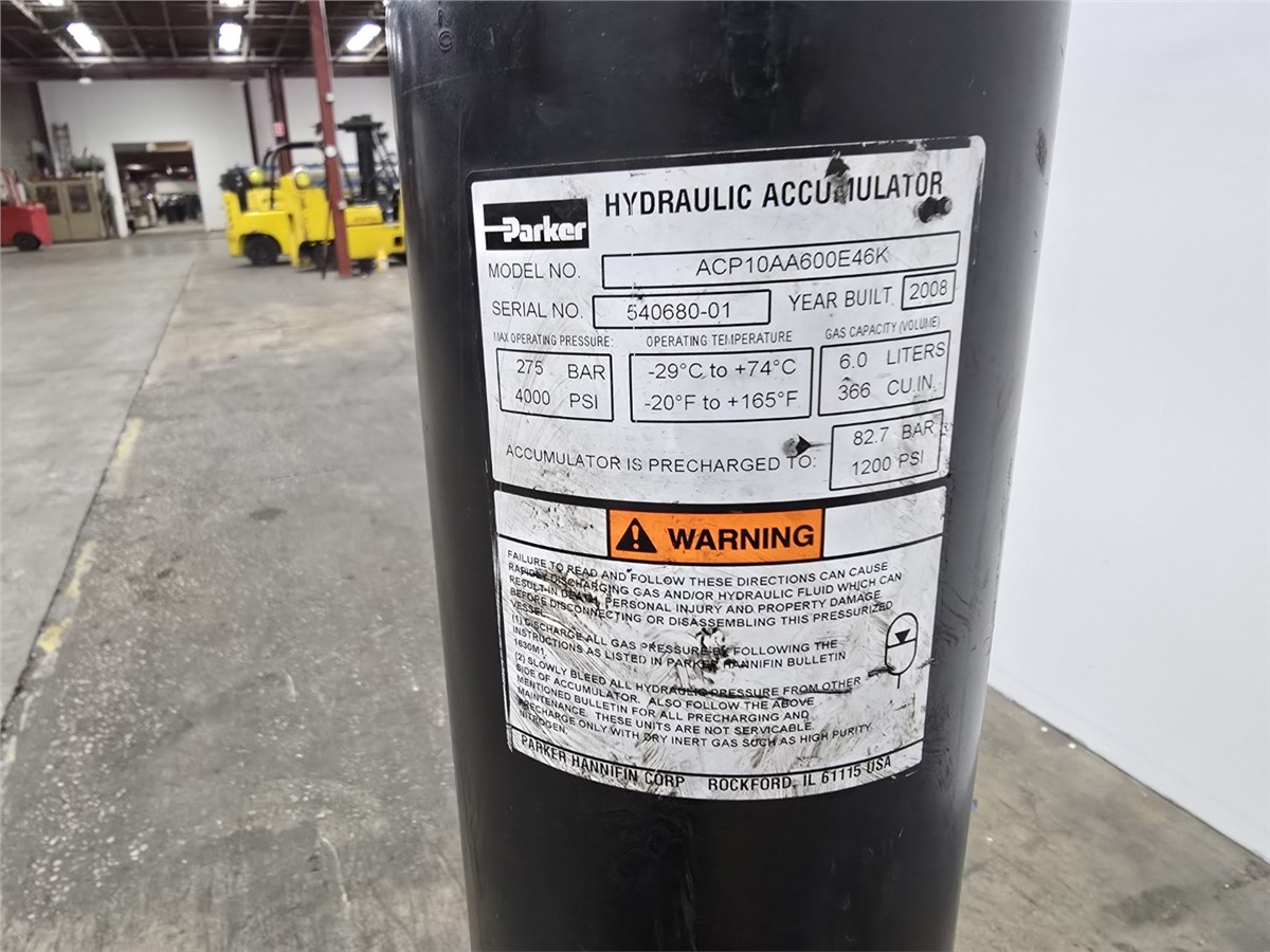 2 HP Xaloy, hydraulic power unit, Parker 366 cu. in. piston accumulator, 4,000 PSI, 1,200 PSI precharge, 1755 - Image 4