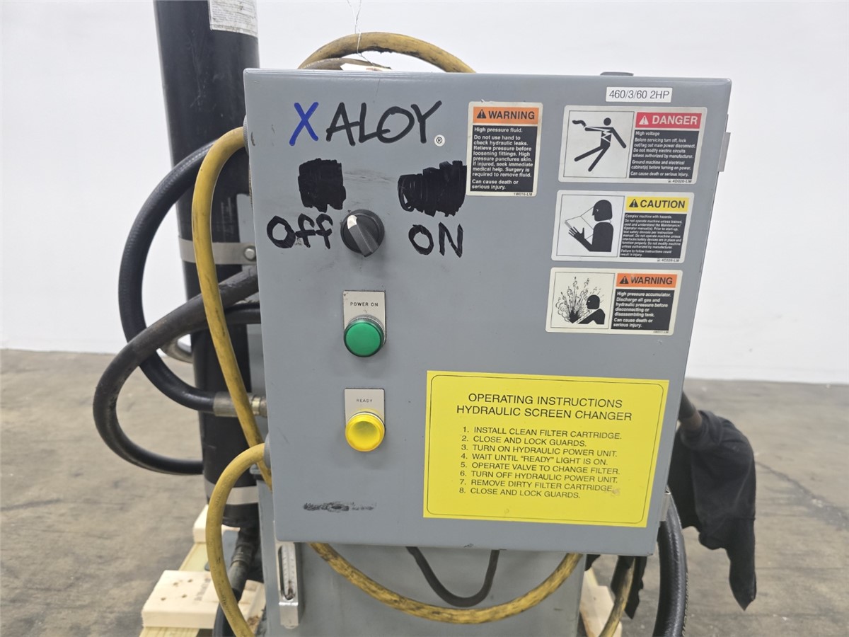 2 HP Xaloy, hydraulic power unit, Parker 366 cu. in. piston accumulator, 4,000 PSI, 1,200 PSI precharge, 1755 - Image 7