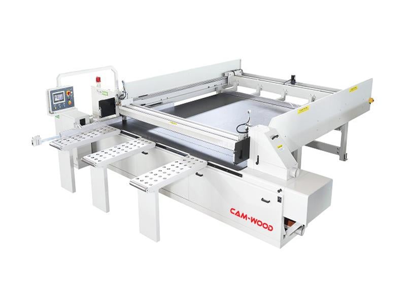 Cam-Wood #TX-P12AATX, front load automatic panel saw, 149.6" rip cut, 10 HP, 13.9" blade, 4,500 RPM, 6.3" - Image 1