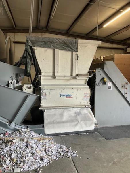 Vecoplan #RG-52, single shaft shredder, 52" x 58" open, 60 HP, 15" diameter rotor, 120-140 RPM, (74) - Image 1