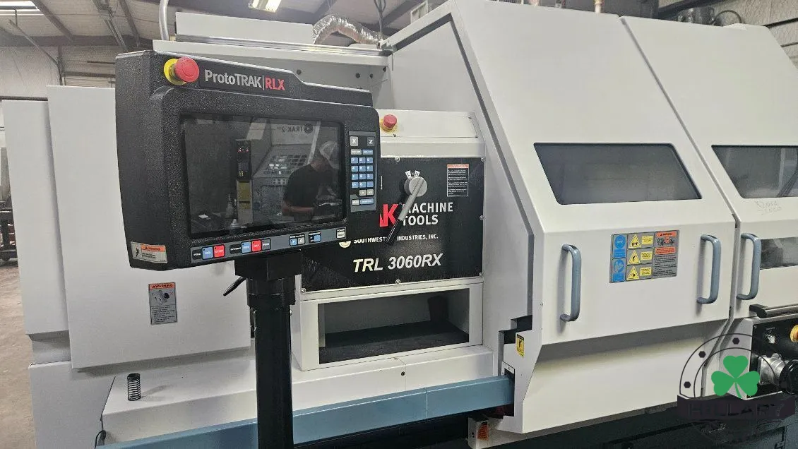 Trak #TRL-3060RX, CNC lathe, 33" swing, 6.3" bar, 60" centers, Chip Conv., tailstock, tooling, ProtoTrak - Image 1