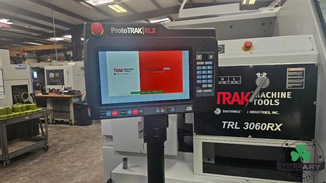 Trak #TRL-3060RX, CNC lathe, 33" swing, 6.3" bar, 60" centers, Chip Conv., tailstock, tooling, ProtoTrak - Image 8