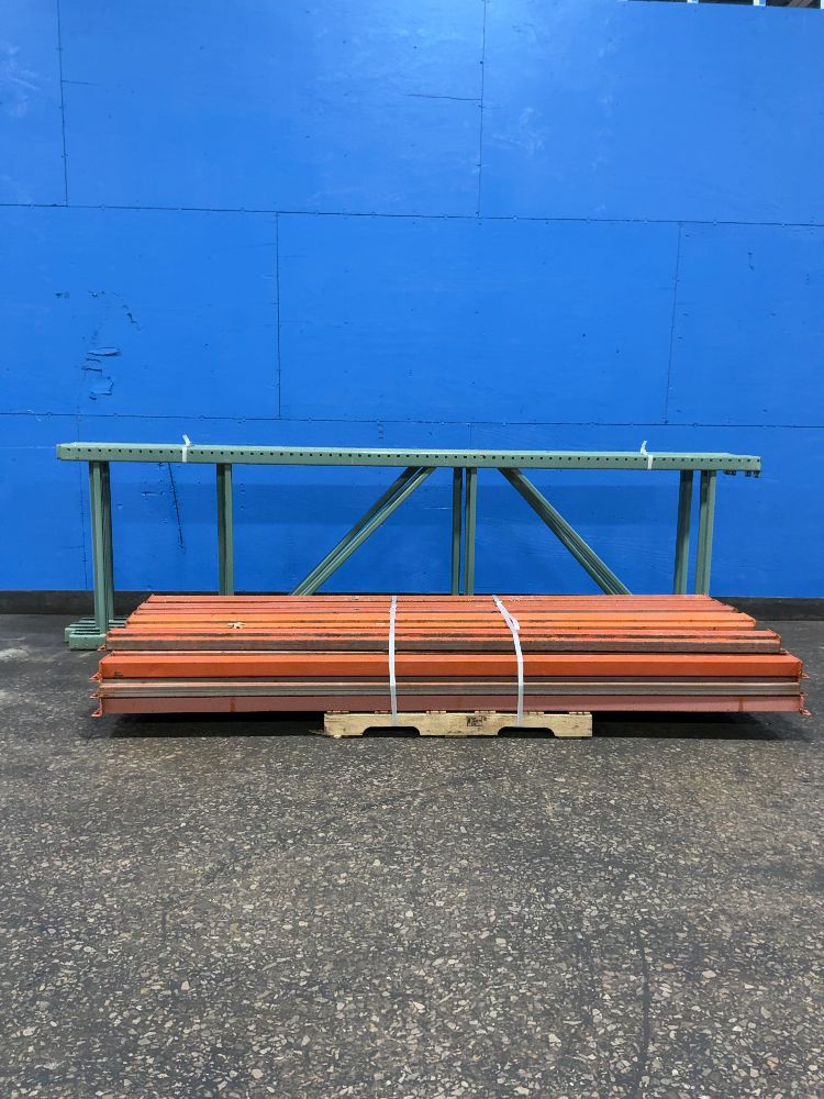 144" x 36" Pallet Racking, Tear Drop, (5) Uprights 144" x 36", (26) Beams 108" x 5" - Image 1