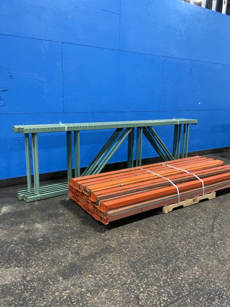 144" x 36" Pallet Racking, Tear Drop, (5) Uprights 144" x 36", (26) Beams 108" x 5" - Image 2