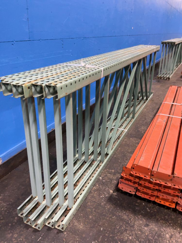 144" x 36" Pallet Racking, Tear Drop, (5) Uprights 144" x 36", (26) Beams 108" x 5" - Image 4