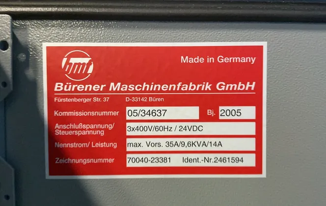 Burener Maschinenfabrik #05/34637, Coolant Filtration System, 362 Gal., 400 V., 3PH, 2005 - Image 9