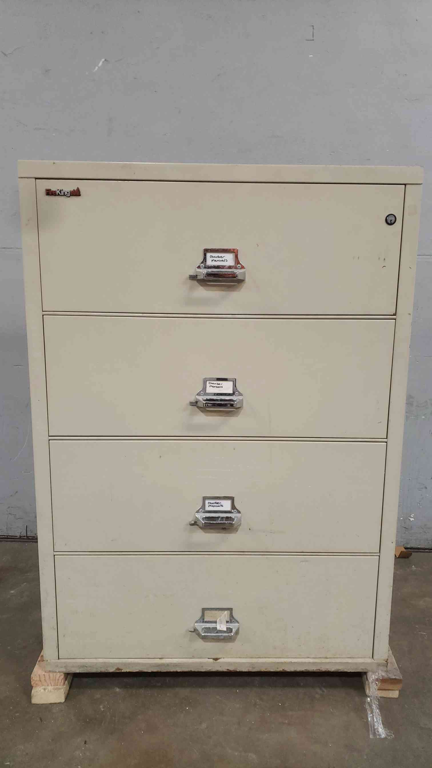 FireKing, 4 Tier Fire Proof Filing Cabinet - Image 1