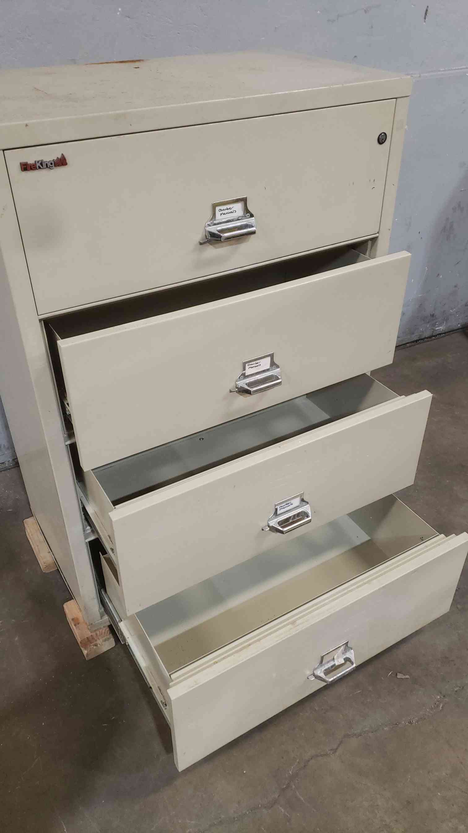 FireKing, 4 Tier Fire Proof Filing Cabinet - Image 3