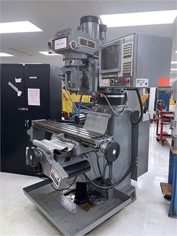 Milltronics #Partner-04, CNC vertical knee mill, 30" X, 14" Y, 5.5" Z, 34" x 12" table, R8, variable speed - Image 3