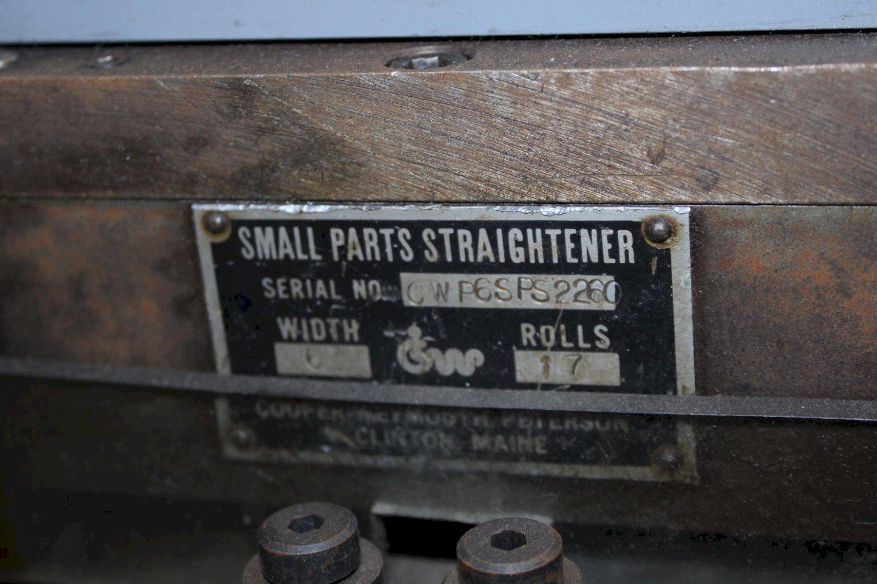 6" x .062" CWP, straightener, 17-roll, 8 over 9 all driven, 15/16" roll diameter, exit pinch rolls, edge - Image 9