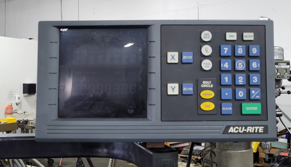 Bridgeport #Series-I, vertical mill, 9" x48" tbl., 2 HP, 36" X, 12" Y, 16" Z, 60-4200 RPM, R-8, Acurite - Image 2