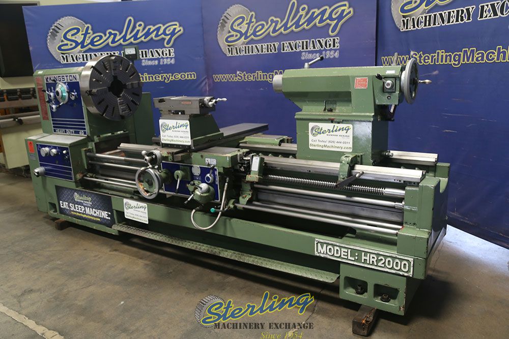 34"/44.5" x 80" Kingston #HR2000, gap bed engine lathe, 4-1/16" bore, 4-way rapid traverse, foot brake, 20 HP - Image 4