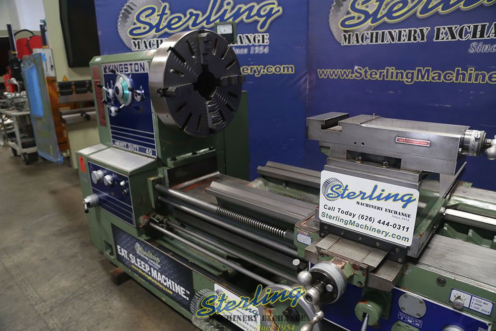 34"/44.5" x 80" Kingston #HR2000, gap bed engine lathe, 4-1/16" bore, 4-way rapid traverse, foot brake, 20 HP - Image 5