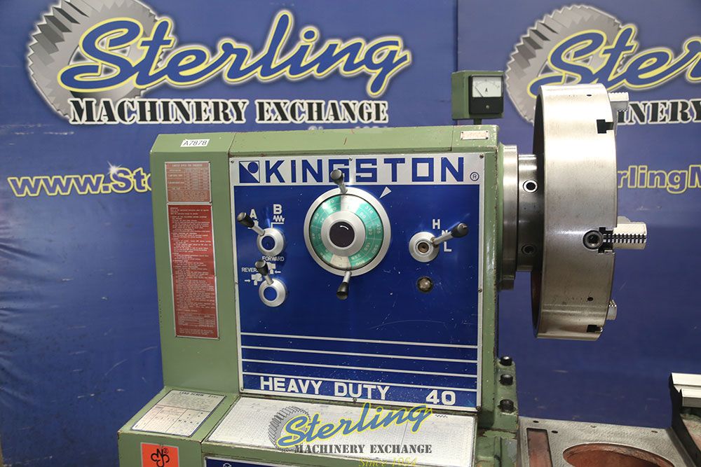34"/44.5" x 80" Kingston #HR2000, gap bed engine lathe, 4-1/16" bore, 4-way rapid traverse, foot brake, 20 HP - Image 9