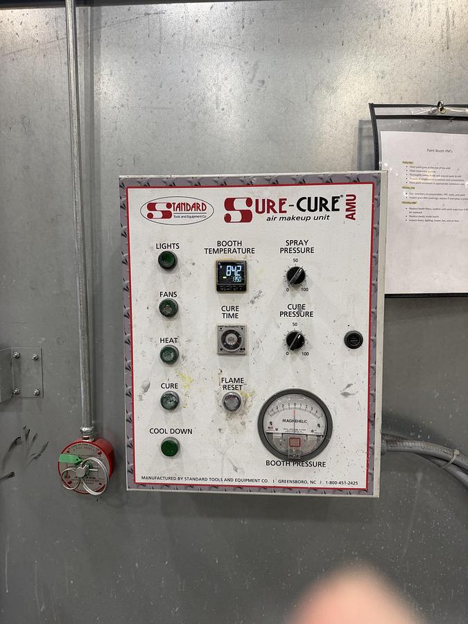Standard Tools & Equipment #Sure-Cure-AMU, Paint Booth & Batch Curing Oven, 160°F max. bake temperature, 14' - Image 9