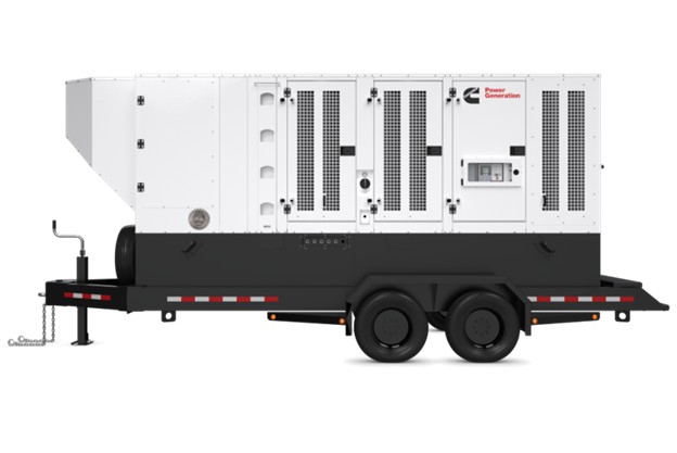 500 KW Cummins #C500D6RE, Mobile Diesel Generator Set, voltage selector, 23-hour runtime tank, 50 amp load - Image 1