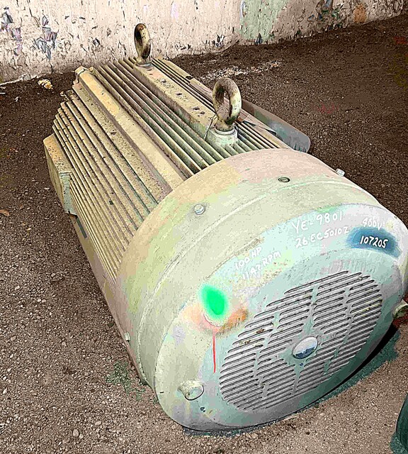 100 HP 1142 RPM Siemens, Frame 26EG5010Z, TEFC, 460 Volts - Image 2