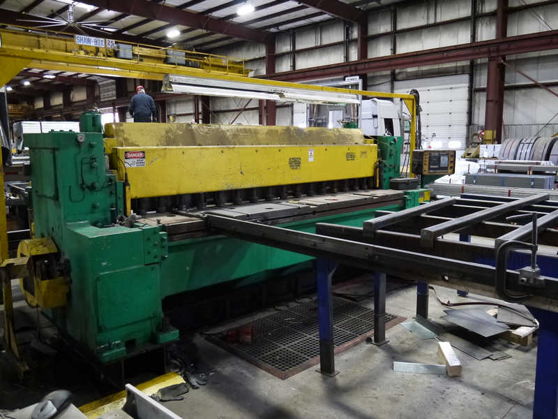 3/8" x 10' Wysong #1038, mechanical shear, 48" front operated manual back gauge, PC1000 CNC Back Gauge, 10' - Image 3