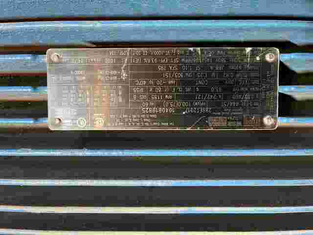 100 HP 1185 RPM WEG #104081825, Frame 444/5T, TEFC, 230/460 Volts - Image 2