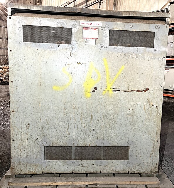 500 KVA 12,470 Primary, 460/266 Secondary, General Electric, Dry Type Transformer, 3 Phase - Image 1