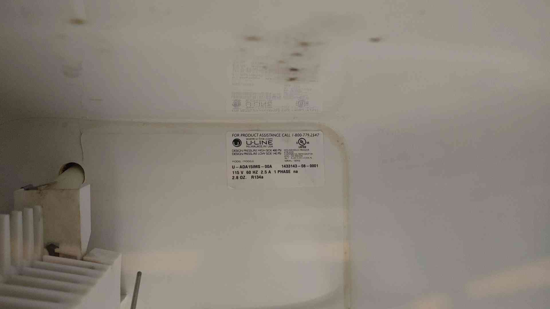 U-Line #U-ADA15IMS-00A, 15" ADA Series Ice Maker, 115 V., 2.5A, 1PH - Image 5