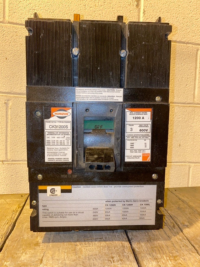 1200 Amps, Horizon Systems, CK31200S, 600 Volts, Circuit Breaker (14 available) - Image 2