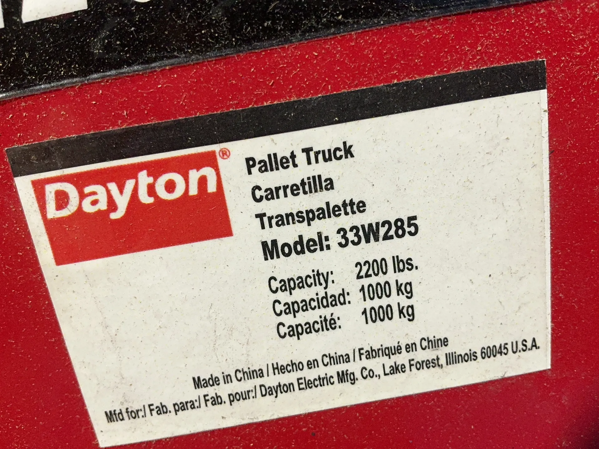 2200 LB Dayton #33W285, Manual Pallet Tilter, 2023 (2 available) - Image 3