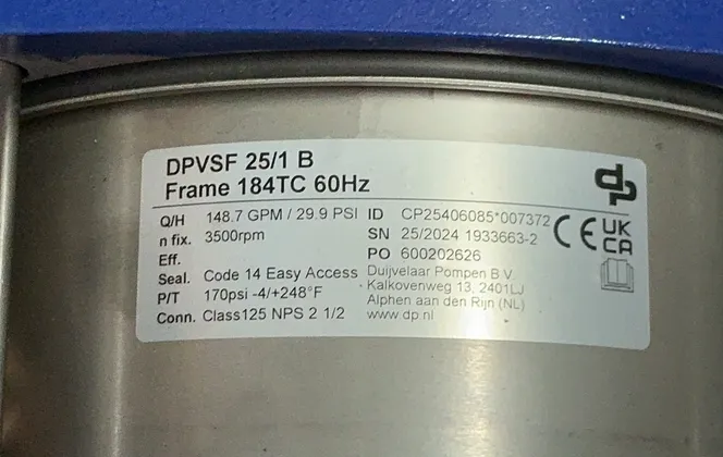 DP Pumps #CP25406085*007372, Centrifugal Pump, 5 HP - Image 4