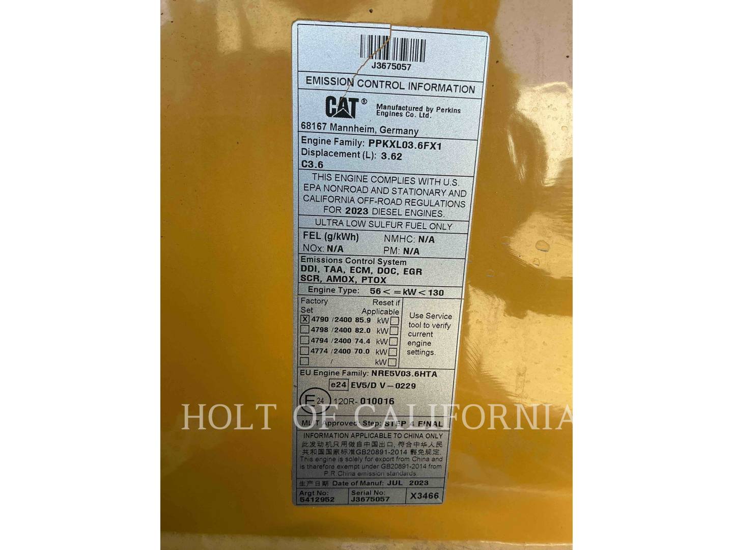 Cat 430, Backhoe Loader, 949 hours, S/N: H8W01070, 2023 - Image 8