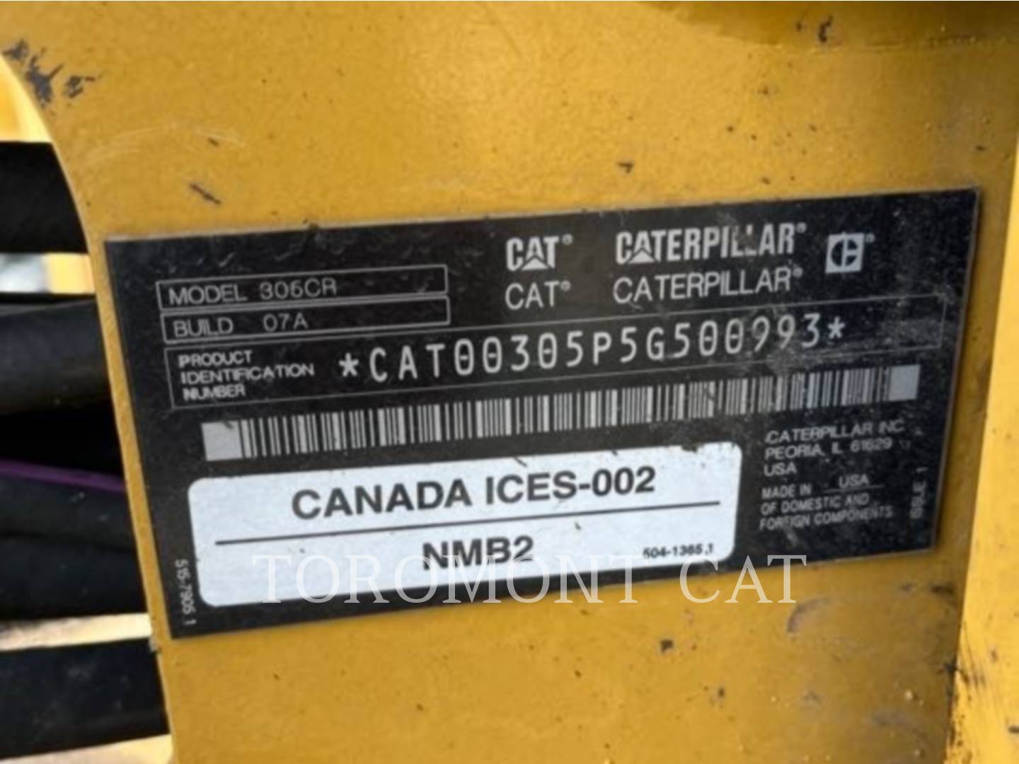 Cat 305-07, Mini Excavator, 812 hours, S/N: 5G500993, 2022 - Image 6