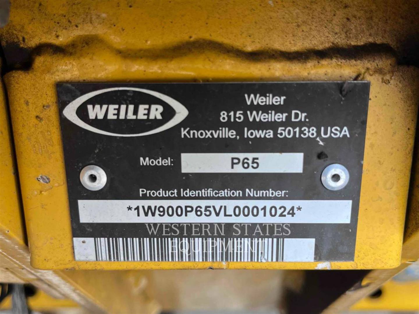 Weiler WILR P65, Asphalt Paver, 1389 hours, S/N: 1W900P65VL0001024, 2020 - Image 6