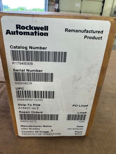 Allen-Bradley #1794-IE8, FLEX I/O 8 Channel Analog Input Module, Series B, 24 VDC, Class I Div. 2 - Image 3