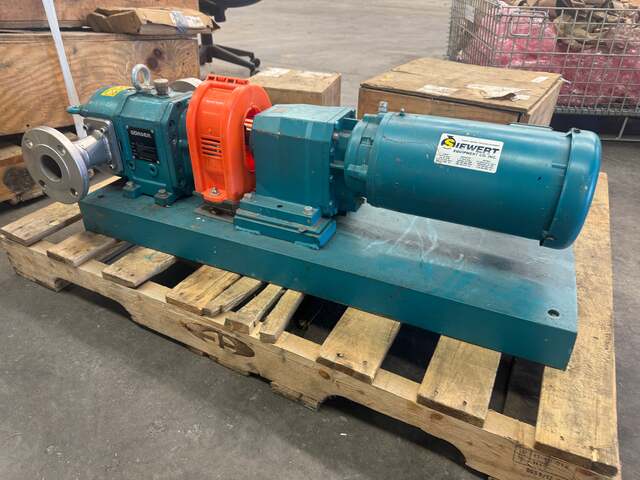 Borger #AL-25, Rotary Lobe Pump, 2" 150 Lb. ANSI Flanges, w/ Gear Reducer and Motor on Base, Stainless - Image 2