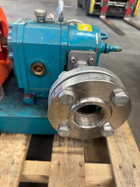Borger #AL-25, Rotary Lobe Pump, 2" 150 Lb. ANSI Flanges, w/ Gear Reducer and Motor on Base, Stainless - Image 4