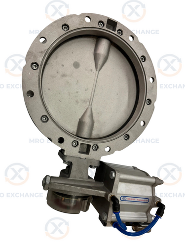 10" Krio #KRIO-250-DC24V, Single Flange Pneumatic Butterfly Valve, DN250, Aluminum Body, Stainless Disc, 24 - Image 1