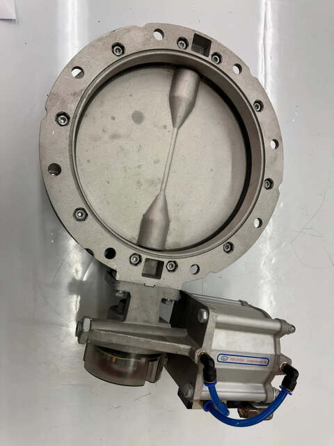 10" Krio #KRIO-250-DC24V, Single Flange Pneumatic Butterfly Valve, DN250, Aluminum Body, Stainless Disc, 24 - Image 2