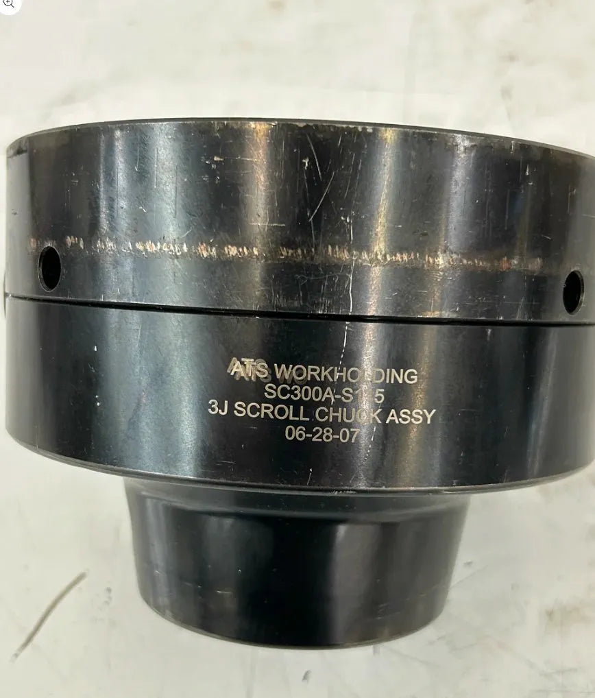 1-3/4" ATS Workholding #SC300A-ST5, 3J Scroll True Length Collet Chuck Assembly, 7&deg; Closing Taper, 2007 - Image 3