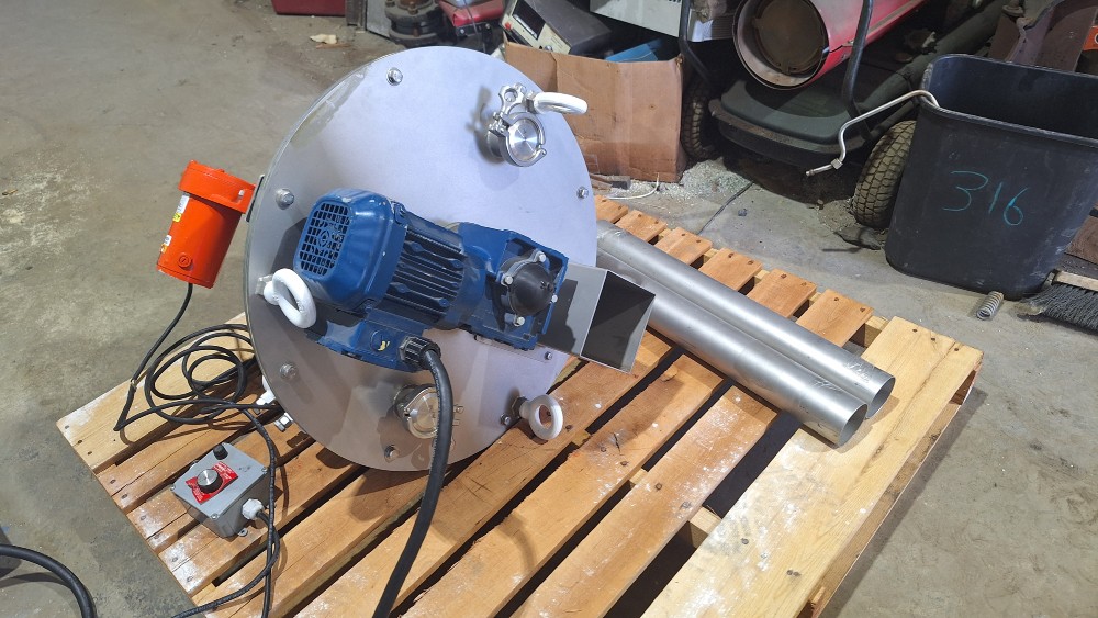 PVS 24" Stainless Mixer Blender Funnel Type SEW Eurodrive Vibco Vibrator SCR-100 - Image 6