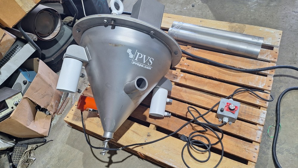 PVS 24" Stainless Mixer Blender Funnel Type SEW Eurodrive Vibco Vibrator SCR-100 - Image 7