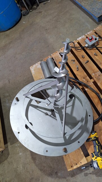 PVS 24" Stainless Mixer Blender Funnel Type SEW Eurodrive Vibco Vibrator SCR-100 - Image 9