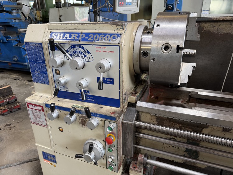 20" x 60" Sharp #2060C, engine lathe, 11" swing over cross slide, 3-jaw 15" chuck, foot brake, 10 HP, 2005 - Image 3
