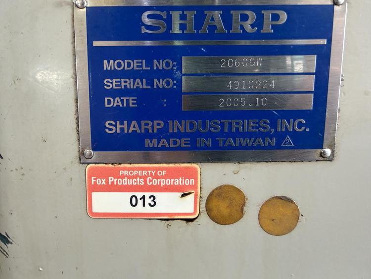 20" x 60" Sharp #2060C, engine lathe, 11" swing over cross slide, 3-jaw 15" chuck, foot brake, 10 HP, 2005 - Image 8