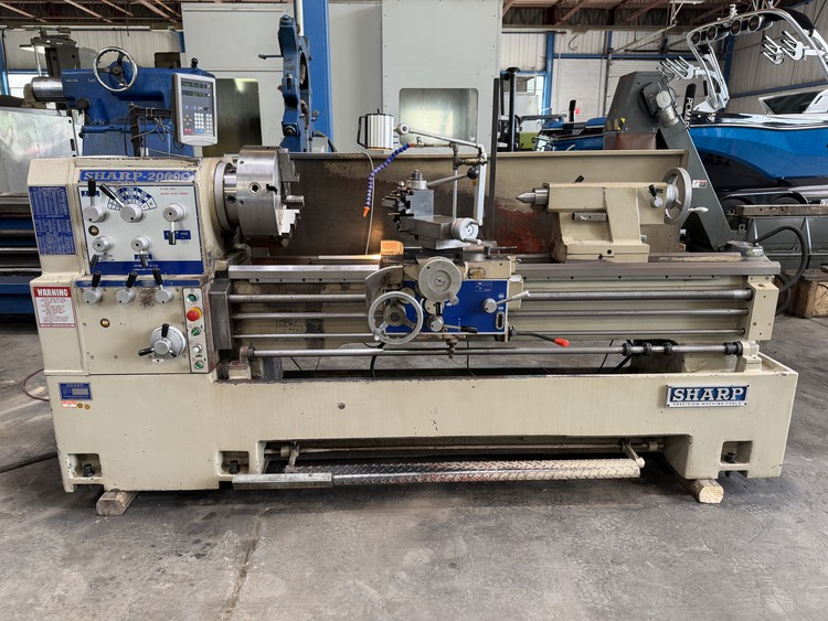 20" x 60" Sharp #2060C, engine lathe, 11" swing over cross slide, 3-jaw 15" chuck, foot brake, 10 HP, 2005 - Image 9