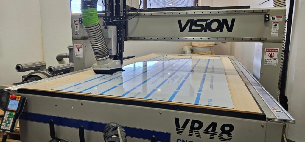 Vision #VR48, CNC router with Becker vacuum pump, 4' x 8', 48" X, 96" Y, 12" Z, 3 HP, vacuum table - Image 2