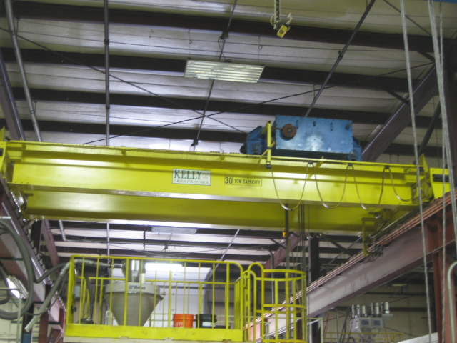 30 Ton, Shaw-Box, 22' 1-1/2" Span, 31' lift, pendant, rail/runway available, 1991, #1660 - Image 4