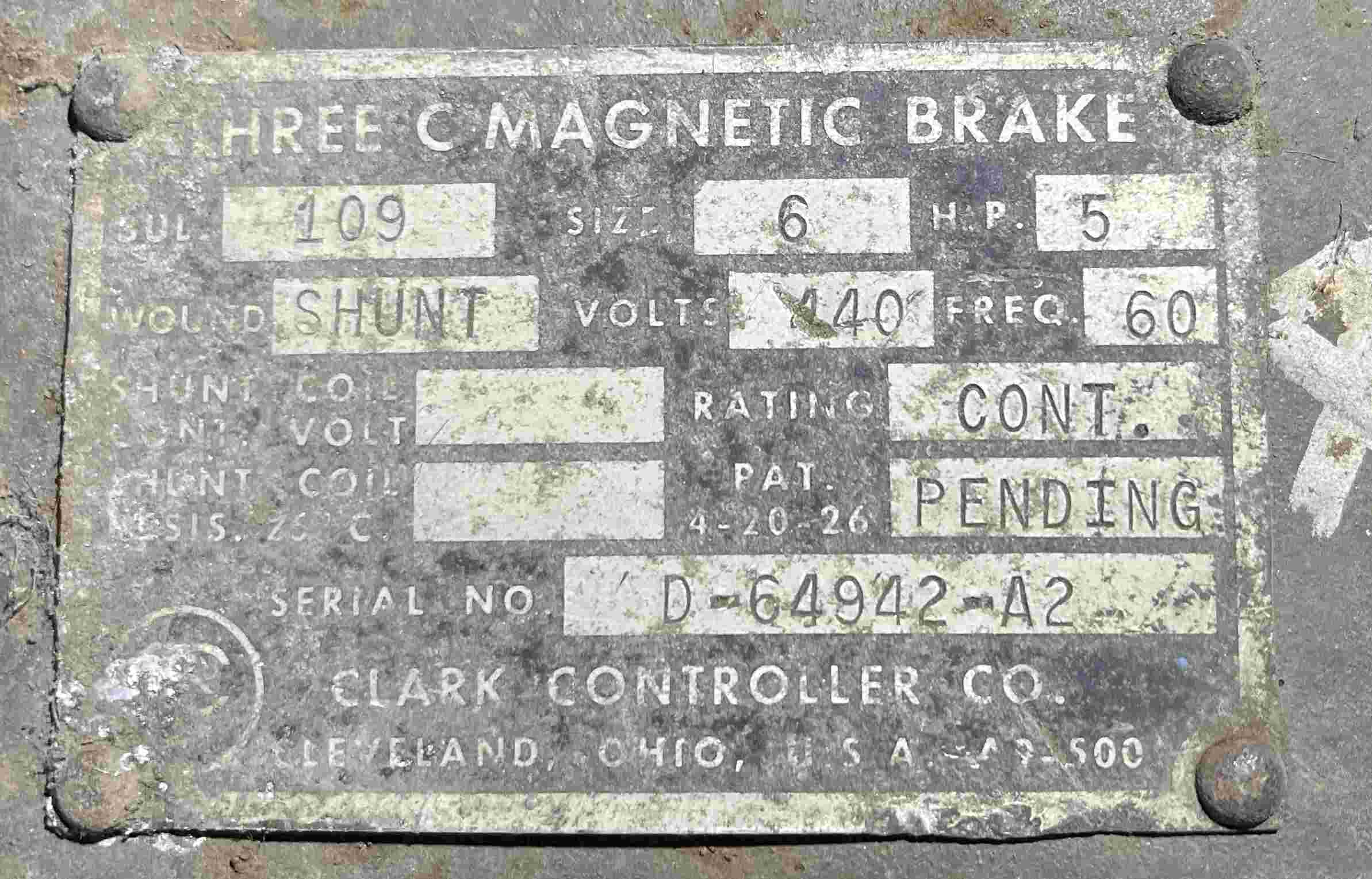 6" Clark #109, AC brake - Image 2
