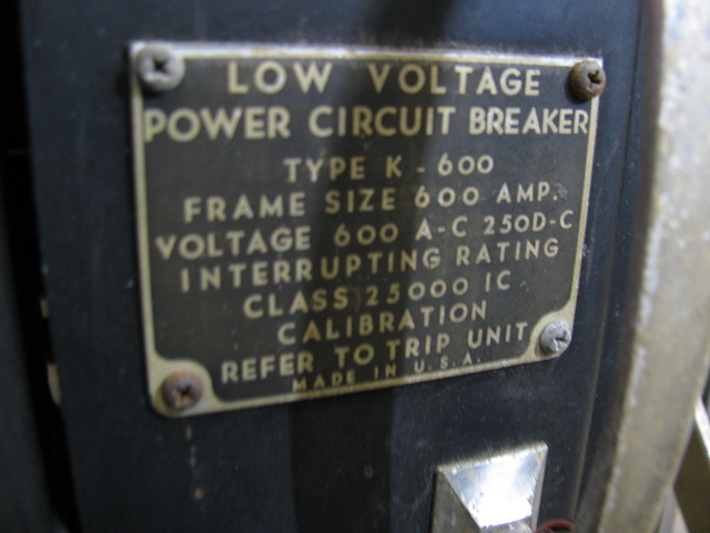 600 Amps, ITE #K-600, air circuit breaker, AC Pro trip, Rebuilt - Image 3